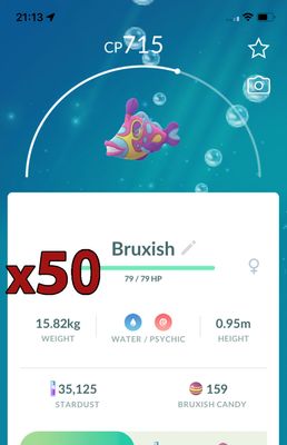 Bruxish [x50] - Pokemon GO Trade Service