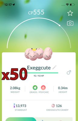 Exeggcute [x50] - Pokemon GO Trade Service
