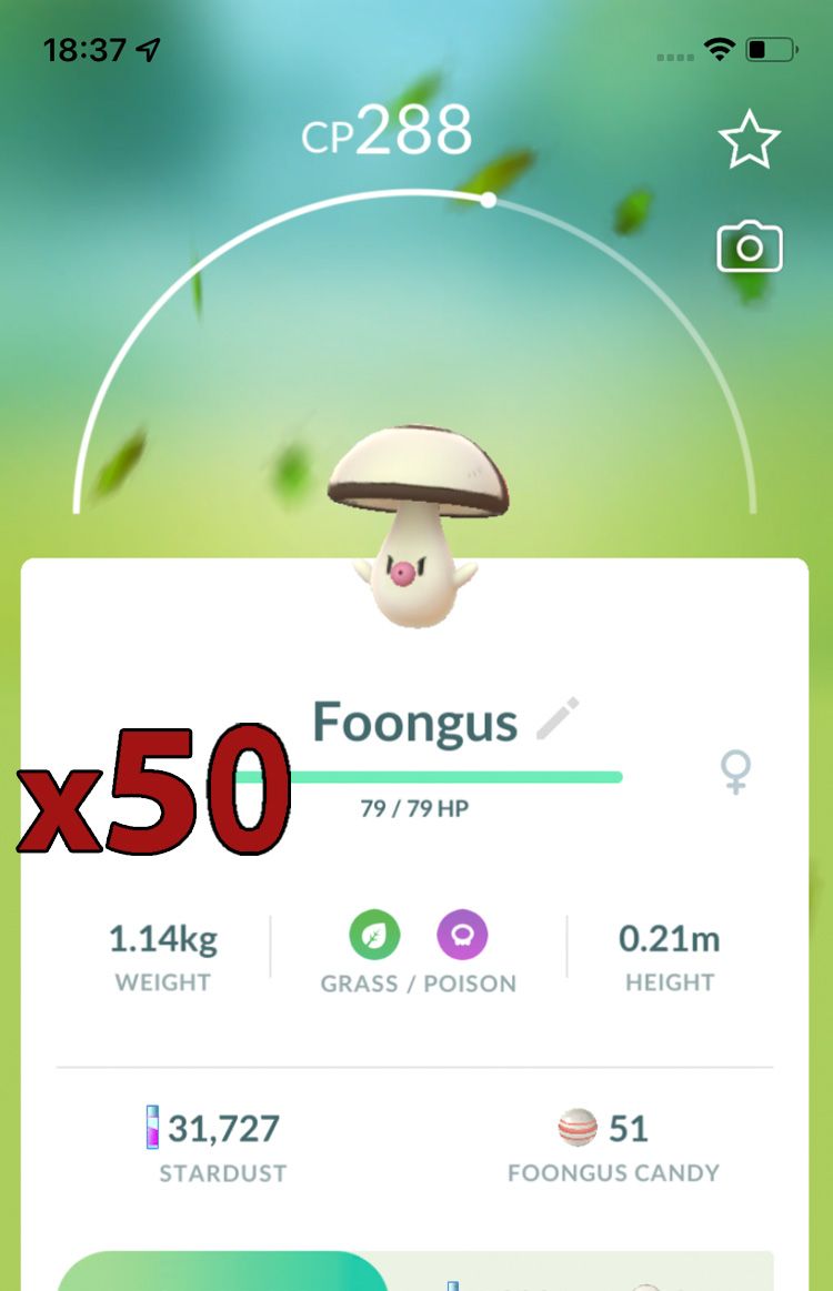 Foongus [x50] - Pokemon GO Trade Service