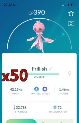 Frillish Female [x50] - Pokemon GO Trade Service