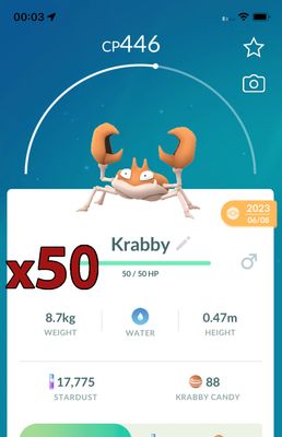 Krabby [x50] - Pokemon GO Trade Service
