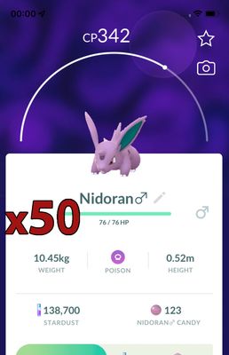 Nidoran Male [x50] - Pokemon GO Trade Service