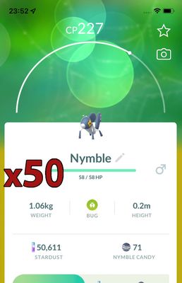 Nymble [x50] - Pokemon GO Trade Service
