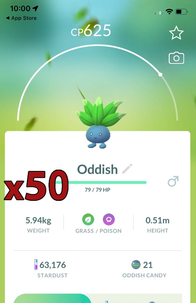 Oddish [x50] - Pokemon GO Trade Service