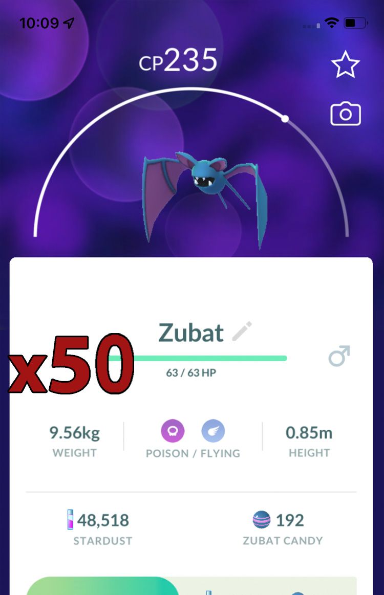Zubat [x50] - Pokemon GO Trade Service