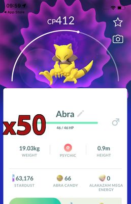 Abra [x50] - Pokemon GO Trade Service