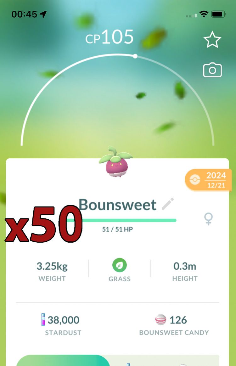 Bounsweet [x50] - Pokemon GO Trade Service