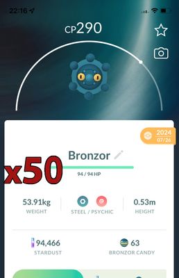 Bronzor [x50] - Pokemon GO Trade Service