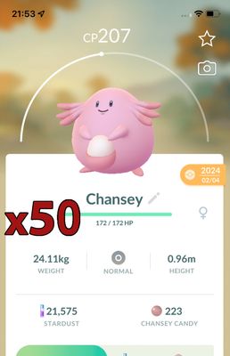 Chansey [x50] - Pokemon GO Trade Service