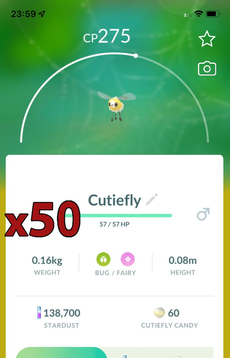 Cutiefly [x50] - Pokemon GO Trade Service