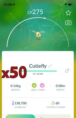 Cutiefly [x50] - Pokemon GO Trade Service