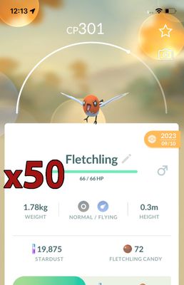 Fletchling [x50] - Pokemon GO Trade Service