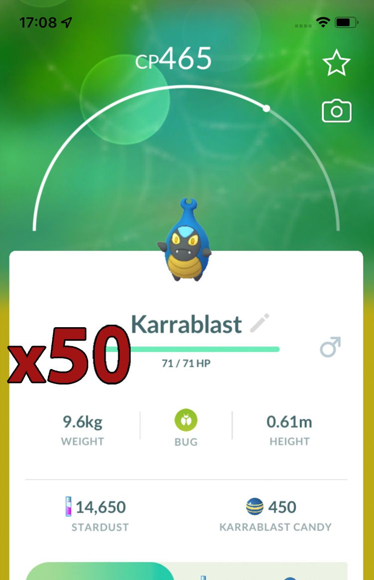 Karrablast [x50] - Pokemon GO Trade Service