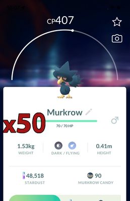 Murkrow [x50] - Pokemon GO Trade Service