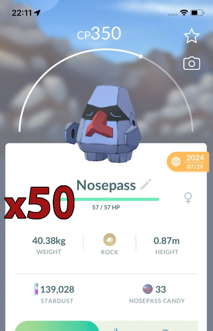 Nosepass [x50] - Pokemon GO Trade Service