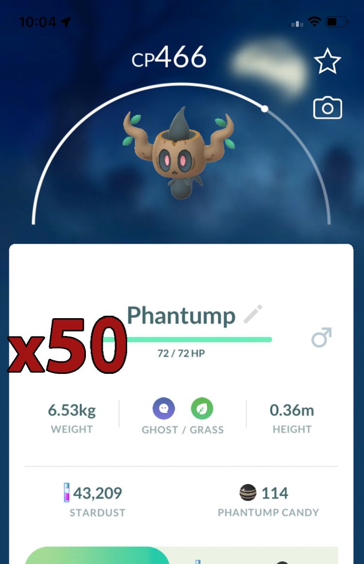 Phantump [x50] - Pokemon GO Trade Service
