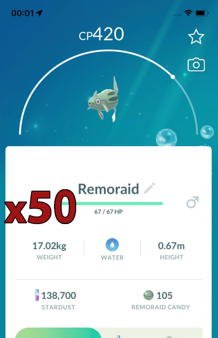 Remoraid [x50] - Pokemon GO Trade Service
