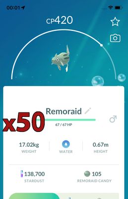 Remoraid [x50] - Pokemon GO Trade Service