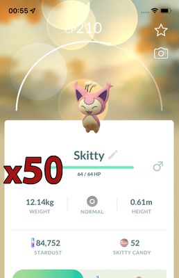 Skitty [x50] - Pokemon GO Trade Service