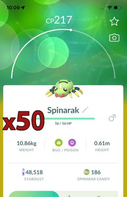 Spinarak [x50] - Pokemon GO Trade Service