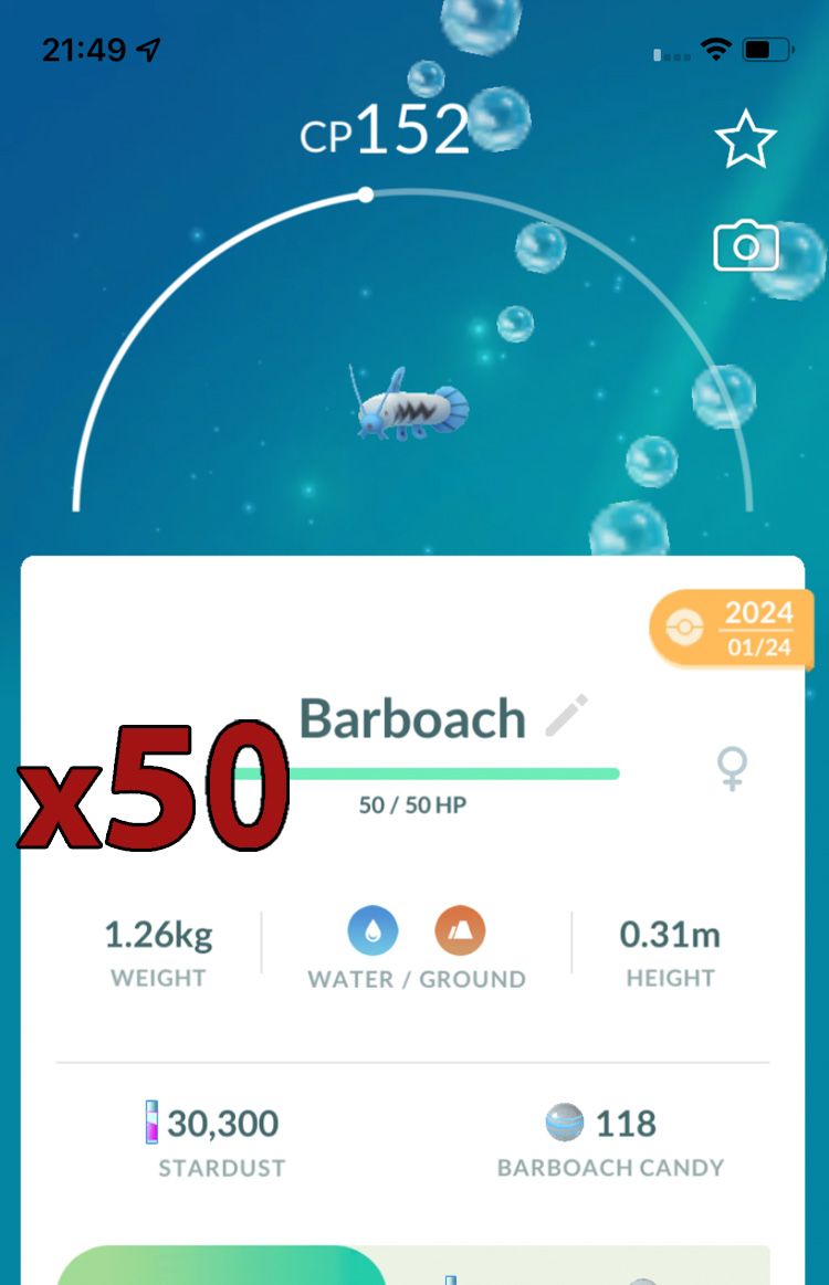 Barboach [x50] - Pokemon GO Trade Service