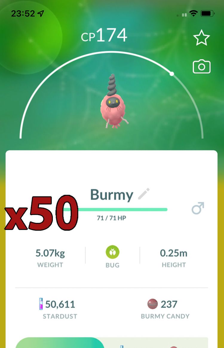 Burmy Trash Cloak [x50] - Pokemon GO Trade Service