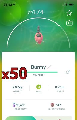 Burmy Trash Cloak [x50] - Pokemon GO Trade Service
