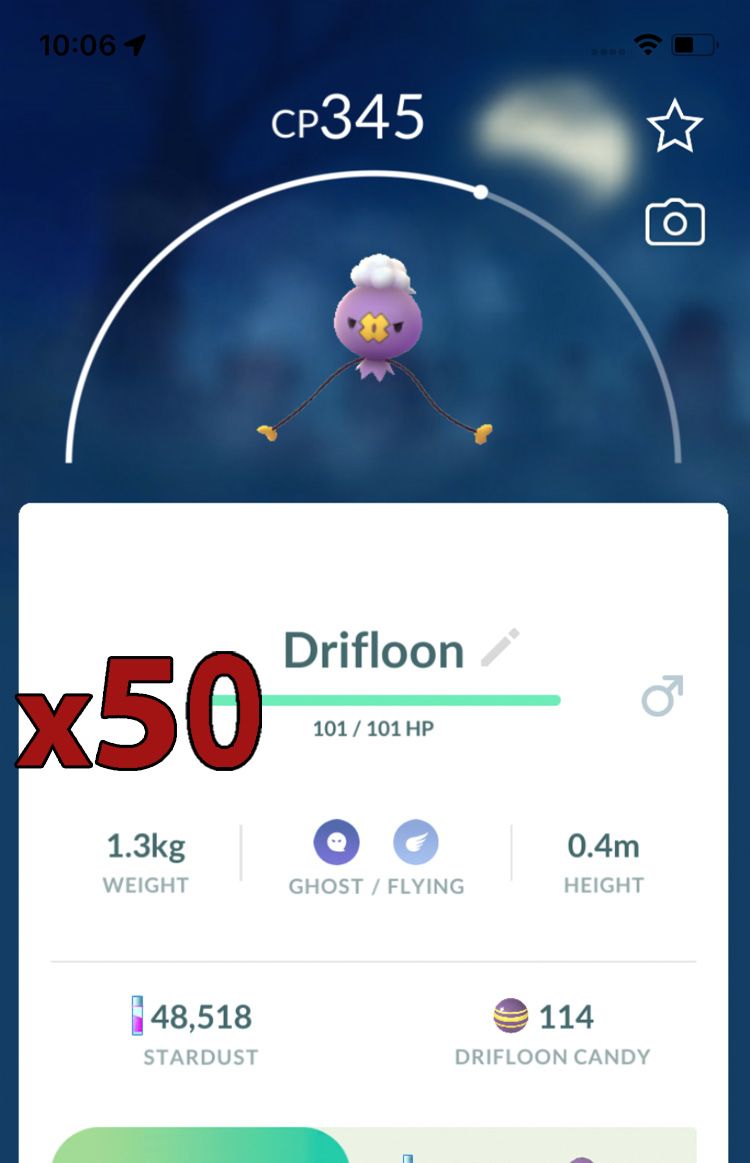 Drifloon [x50] - Pokemon GO Trade Service