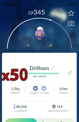 Drifloon [x50] - Pokemon GO Trade Service