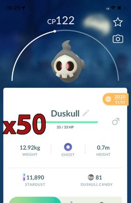 Duskull [x50] - Pokemon GO Trade Service