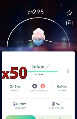 Inkay [x50] - Pokemon GO Trade Service