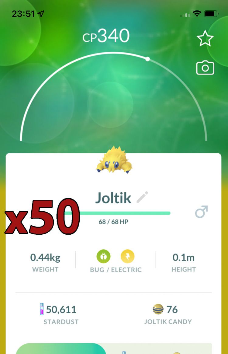 Joltik [x50] - Pokemon GO Trade Service