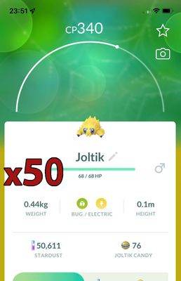 Joltik [x50] - Pokemon GO Trade Service