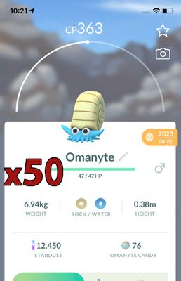 Omanyte [x50] - Pokemon GO Trade Service