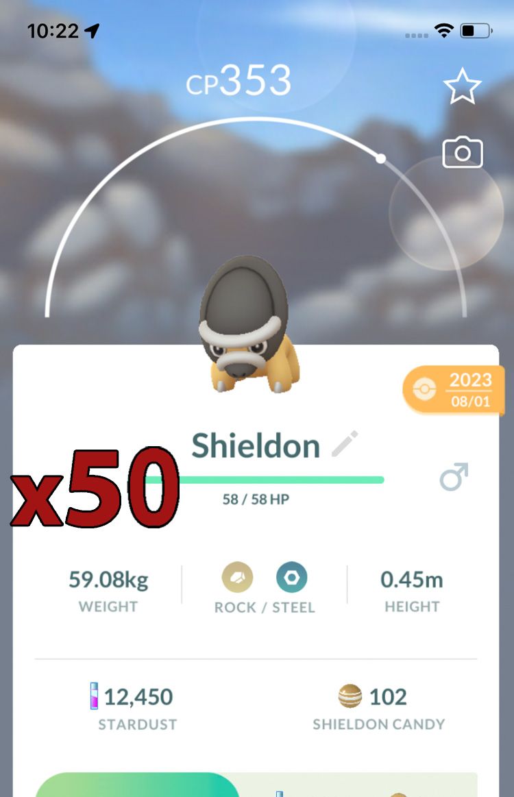 Shieldon [x50] - Pokemon GO Trade Service