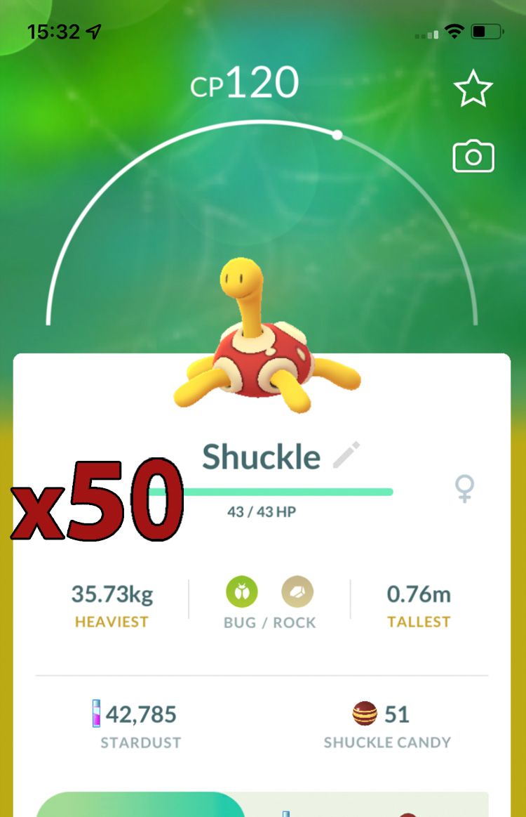 Shuckle [x50] - Pokemon GO Trade Service