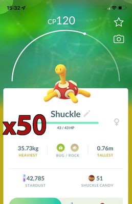 Shuckle [x50] - Pokemon GO Trade Service