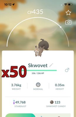 Skwovet [x50] - Pokemon GO Trade Service