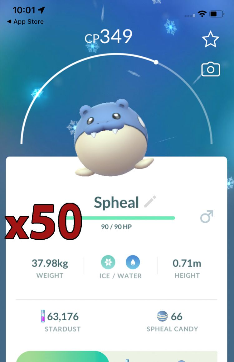 Spheal [x50] - Pokemon GO Trade Service