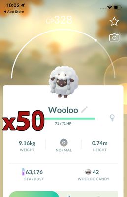 Wooloo [x50] - Pokemon GO Trade Service