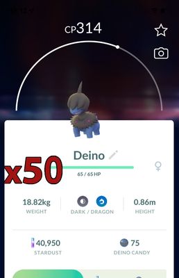Deino [x50] - Pokemon GO Trade Service