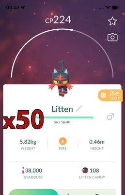 Litten [x50] - Pokemon GO Trade Service