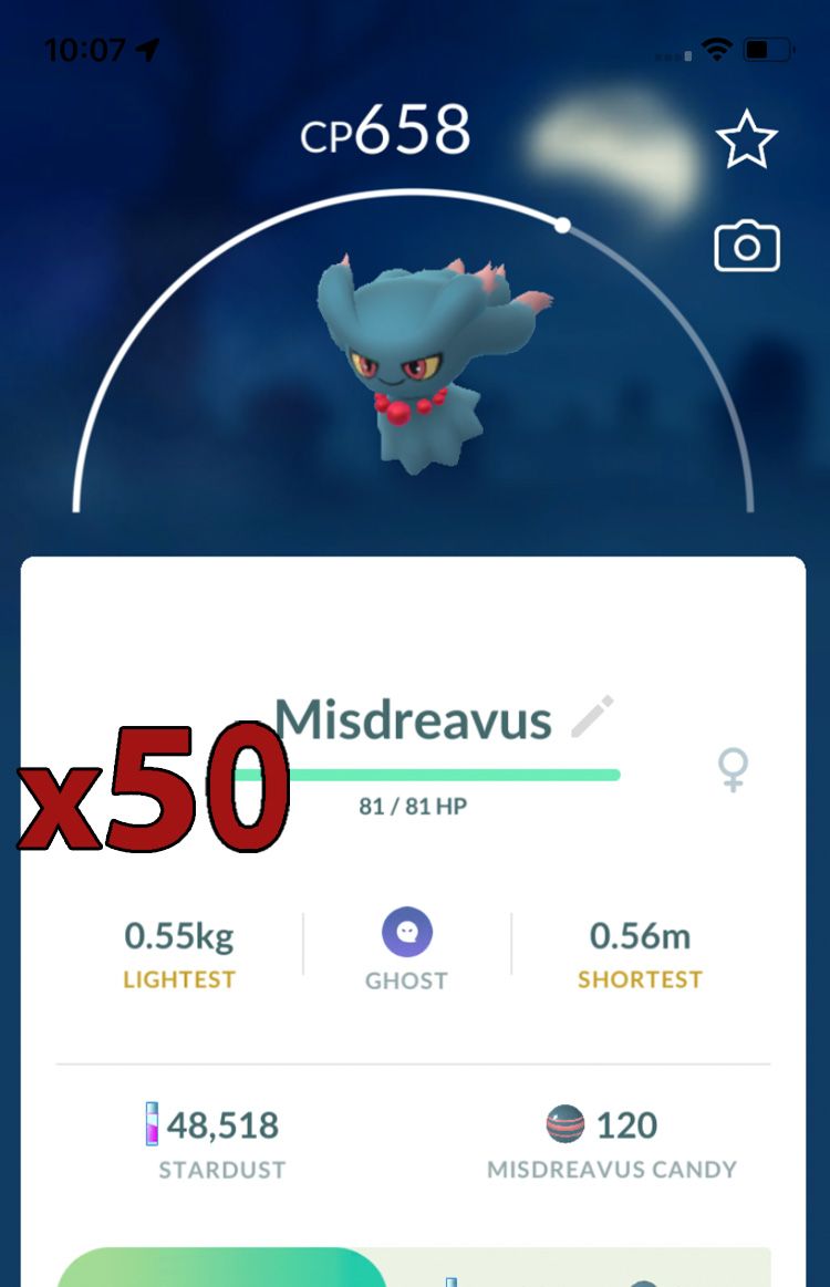 Misdreavus [x50] - Pokemon GO Trade Service