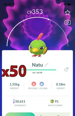 Natu [x50] - Pokemon GO Trade Service