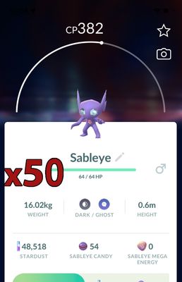 Sableye [x50] - Pokemon GO Trade Service