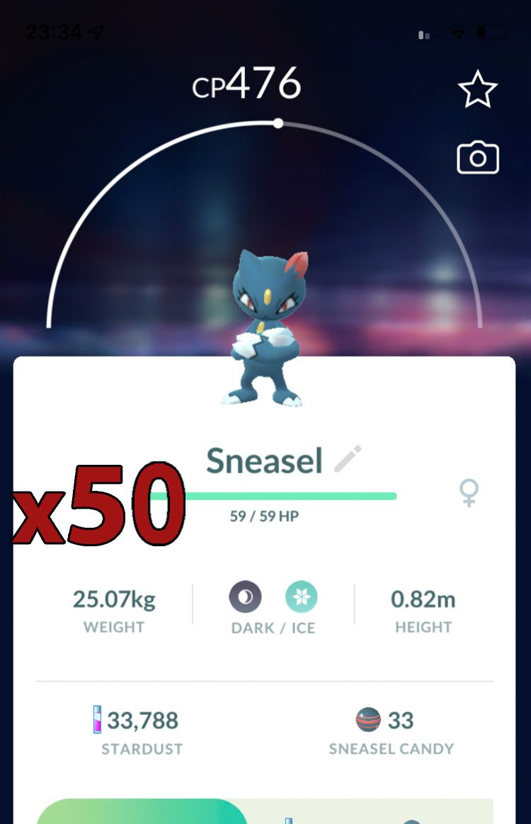 Sneasel [x50] - Pokemon GO Trade Service