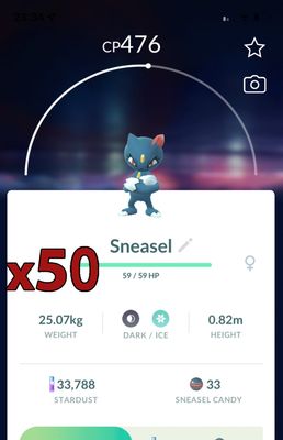 Sneasel [x50] - Pokemon GO Trade Service