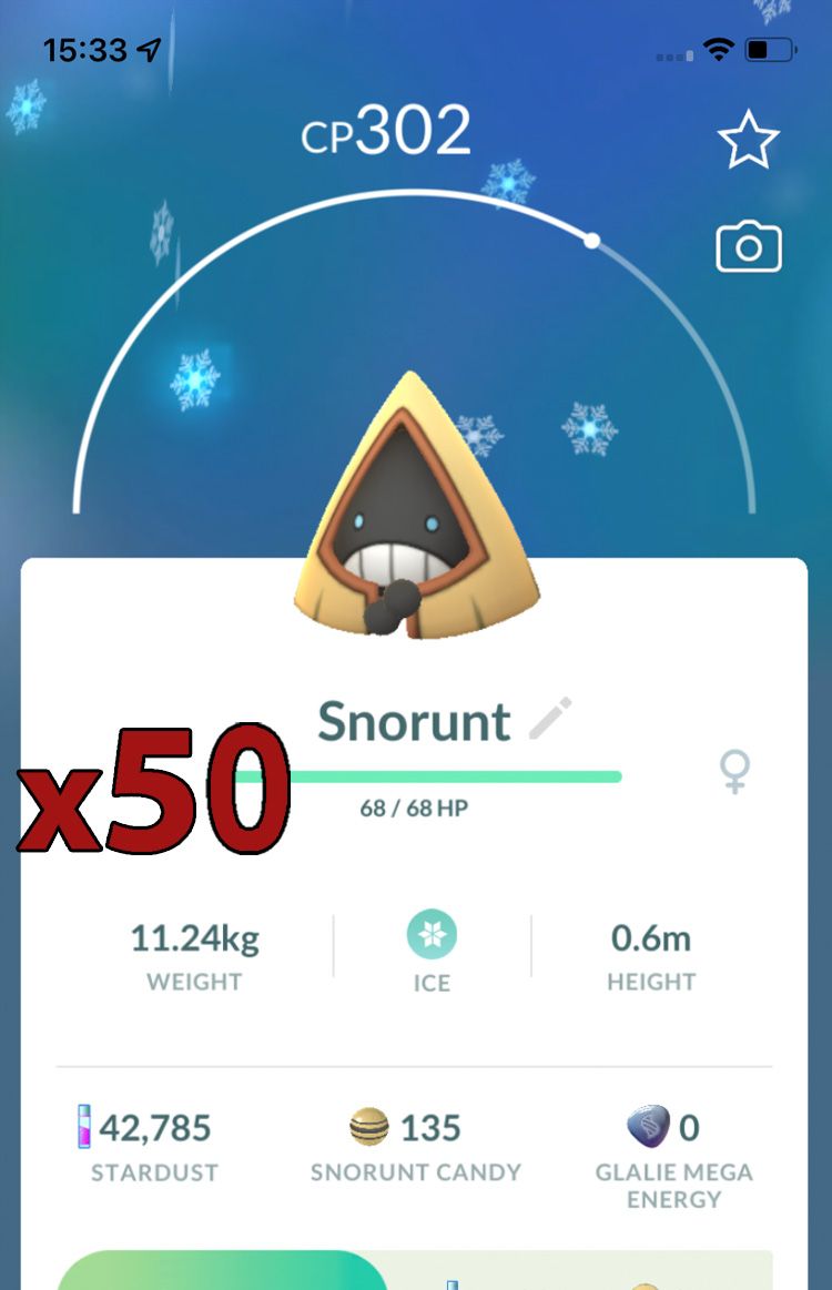 Snorunt [x50] - Pokemon GO Trade Service