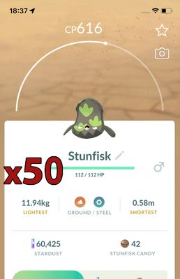 Galarian Stunfisk [x50] - Pokemon GO Trade Service