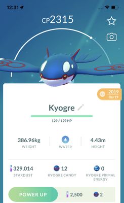 Kyogre 2019 Trade (Guaranteed Lucky) - Pokemon GO Trade
